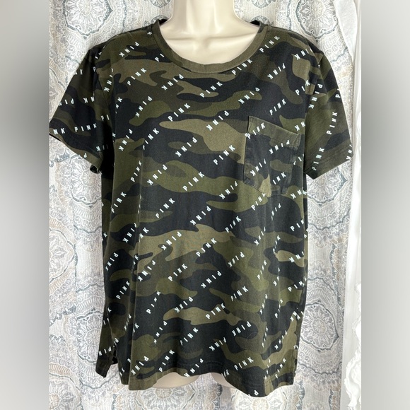 PINK Victoria's Secret Tops - PINK Victoria's Secret Olive T-Shirt